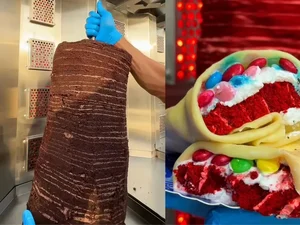 Shawarma doce: o cake-shawarma que virou febre no Egito
