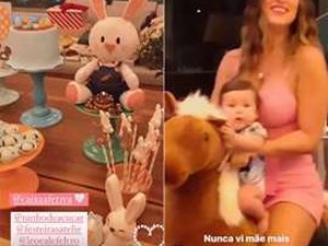 Giovanna Ewbank celebra mesversário de Zyan com festinha em casa: Meu bebê natureza