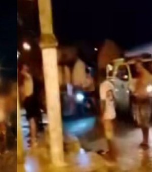 [Vídeo] Após assaltar mulher, dupla é perseguida e espancada por moradores no Santos Dumont
