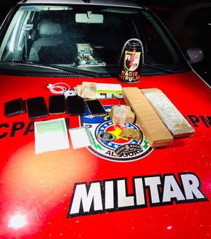 Polícia apreende mais de 2kg de maconha dentro de carro em Arapiraca