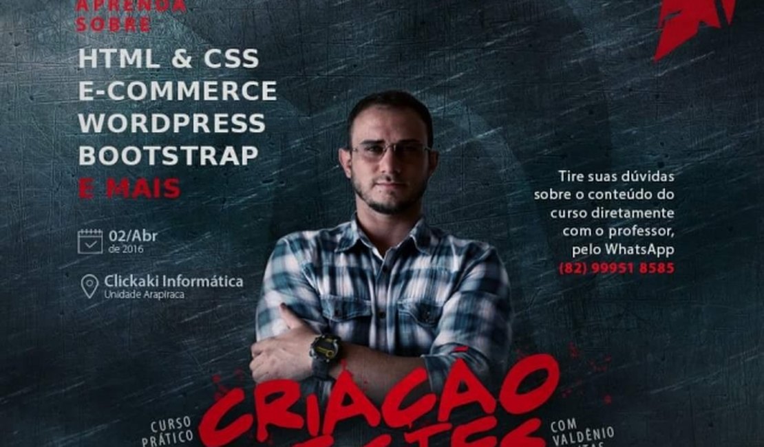 Curso para criação de sites começa no próximo sábado (2)