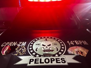 Polícia apreende 95 pedras de crack e prende jovem Messias