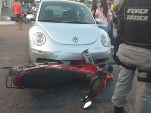 Antes de encerrar Semana do Trânsito Arapiraca registra acidente entre carro e moto