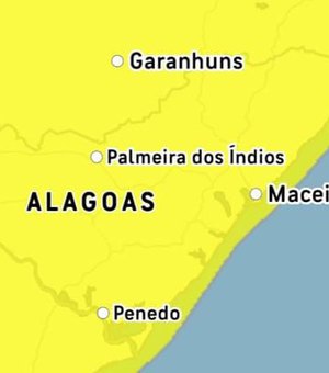 Inmet emite alerta de chuvas para todas cidades alagoanas