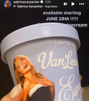 Sabrina Carpen inspirado em 'Espresso'ter lança sabor de sorvete