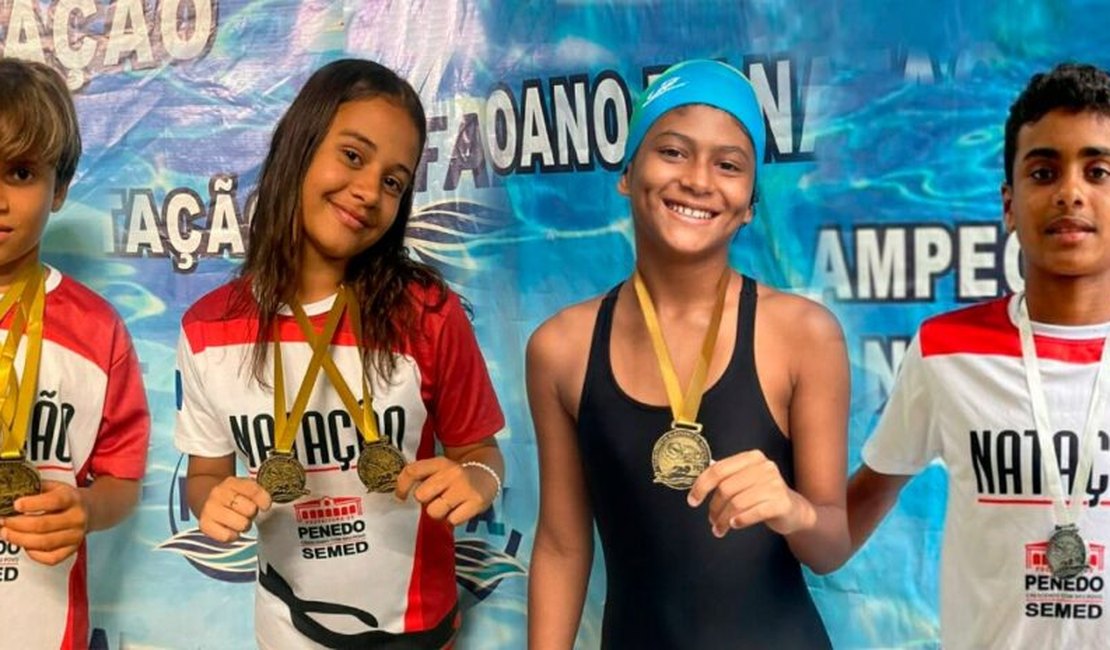 Estudantes da Semed Penedo conquistam medalhas no Campeonato Alagoano Verão de Natação