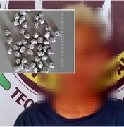 Adolescente é apreendido com 50 pedras de crack em Teotônio Vilela