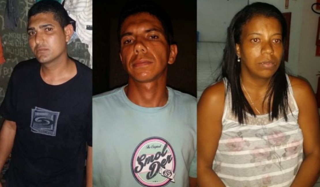 Dois homens e uma mulher são autuados por roubo, drogas e posse ilegal de arma