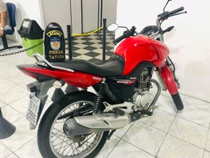 Moto roubada  é recuperada pela polícia em Lagoa da Canoa
