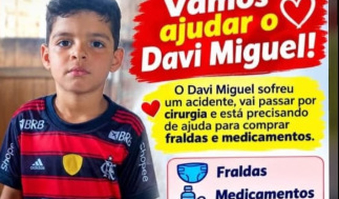 Criança de São Sebastião sofre acidente e família pede ajuda para custear tratamento