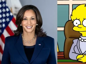 Simpsons previu desistência de Biden e aposta de Kamala à presidência?