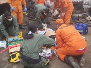 Serviço Aeromédico resgata vítima de esmagamento em São Miguel dos Campos