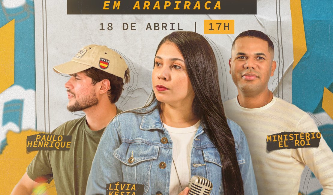 Evento cristão 'Som da Felicidade' será realizado gratuitamente em Arapiraca