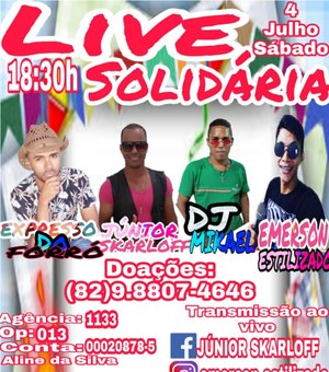 Artistas de Viçosa realizam live solidária neste sábado (04)