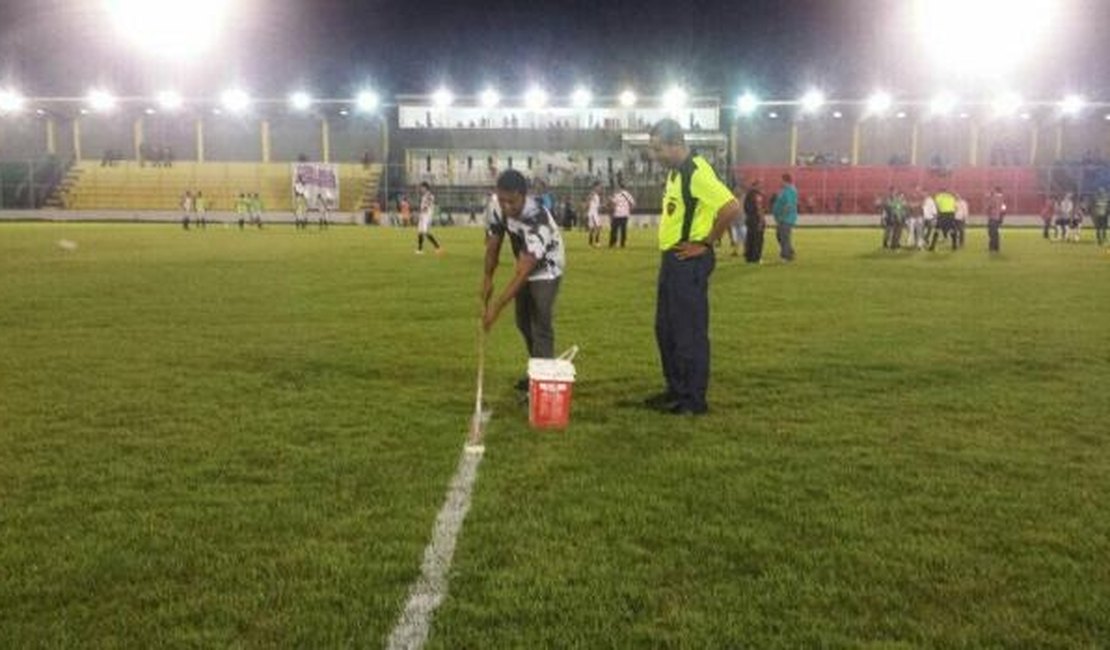 Jogo é cancelado por falta de marcação das linhas do campo na Paraíba