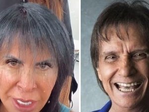 Gretchen mostra cabelo 'real' e é comparada a Roberto Carlos