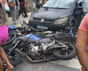 Colisão entre motos, carros e ônibus é registrada na Cidade Universitária