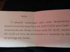 Direção de Escola Manoel Humberto nega denúncia feita com relação a fardamento