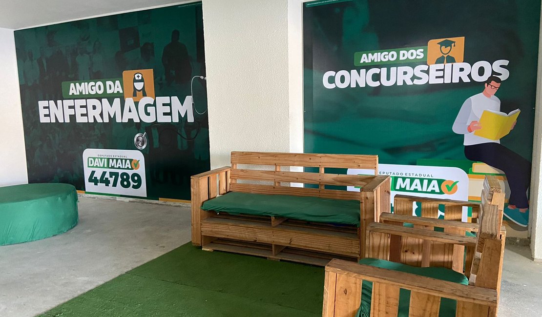 Comitê de campanha de Davi Maia é dotado de espaços temáticos