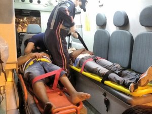 [Vídeo] Acidente envolvendo motocicletas deixa duas pessoas feridas