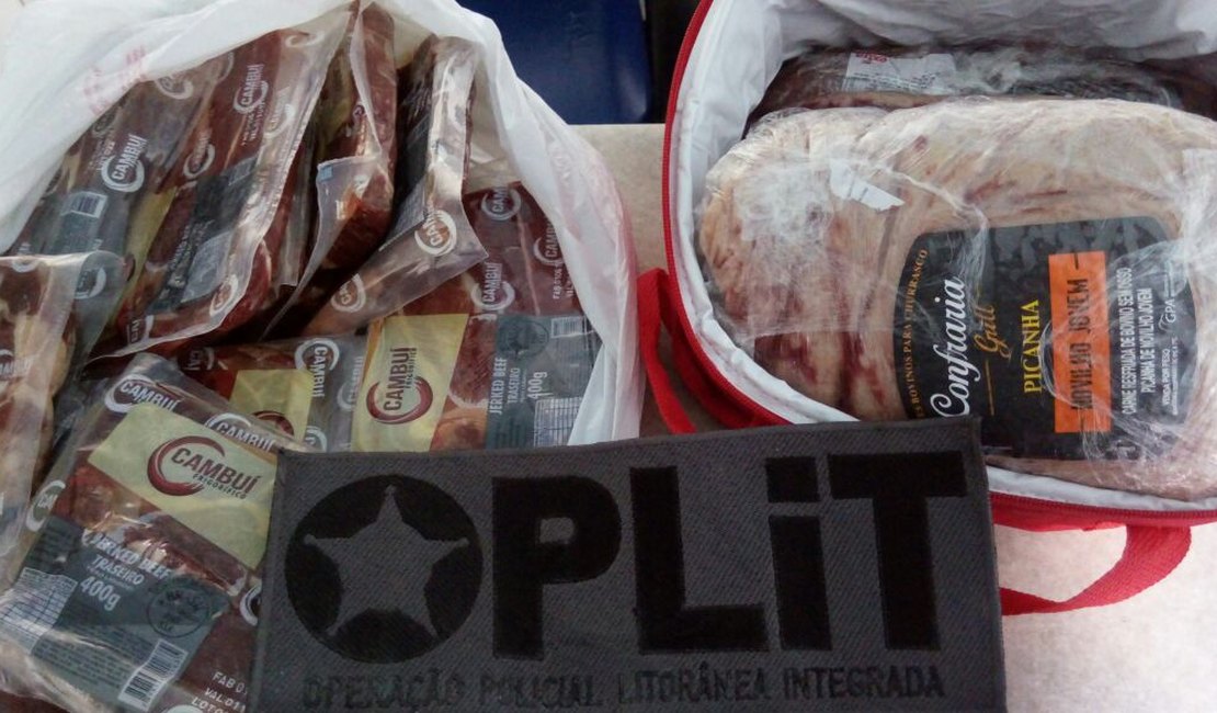 Mulheres são presas roubando picanha e cerveja em supermercado de Maceió
