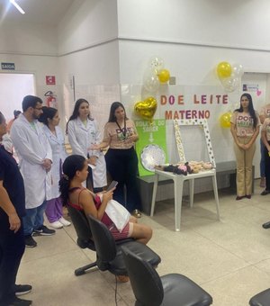 Ação mobiliza mulheres para doação de leite materno, em Maceió