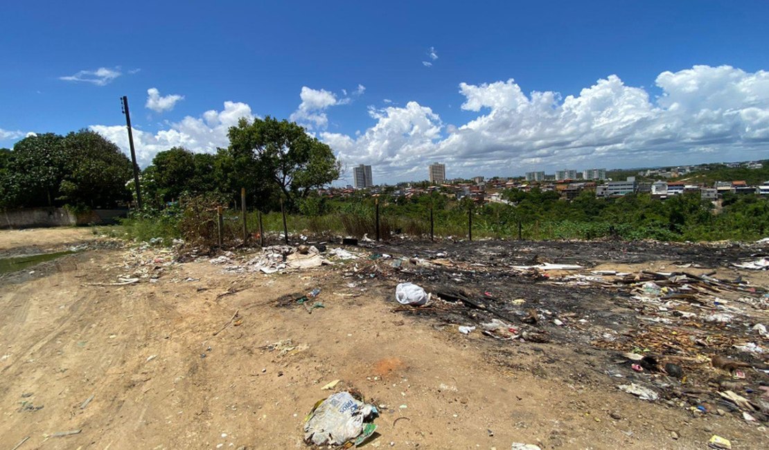 Fiscais ambientais vistoriam local de incêndio que causou transtornos na cidade