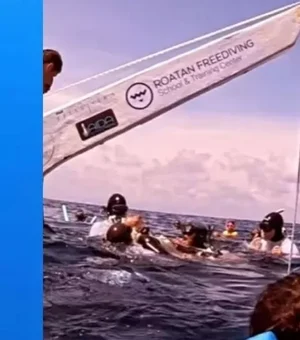 Homem tenta bater recorde de mergulho sem cilindro, desmaia e é resgatado