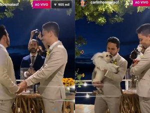 Carlinhos Maia faz live de casamento e tem mais de 2 milhões de espectadores
