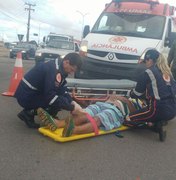 Colisão entre Caminhão e cinquentinha deixa um ferido na AL 110 em Arapiraca