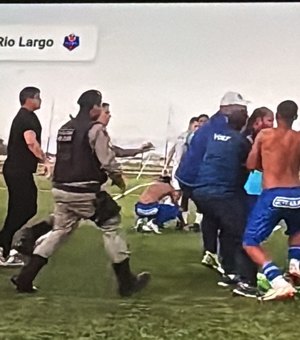 Confusão marca fim de jogo entre CSA e M10 Rio Largo na semifinal do Alagoano Sub-17