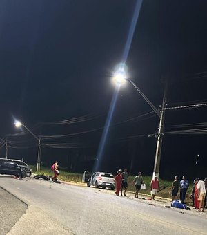 Acidente entre carro e moto deixa ferido e condutor preso em Rio Largo