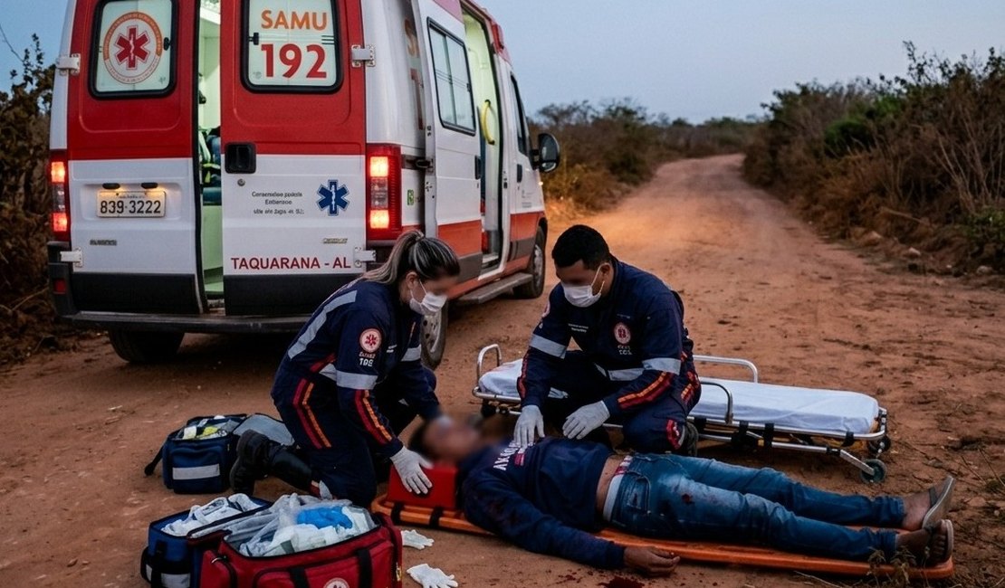 Adolescente é esfaqueado em estrada de terra na zona rural de Taquarana