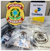 Polícia Federal em Alagoas apreende entorpecentes postados em agências dos Correios