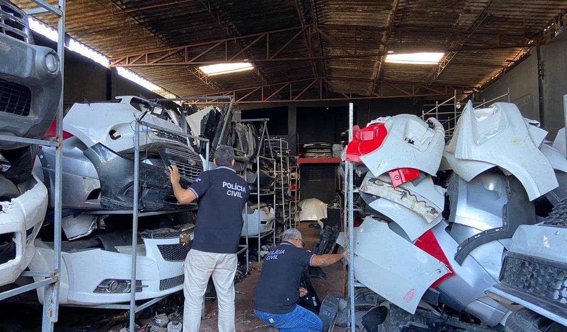 Ponto de desmanche de carros é desarticulado na parte alta de Maceió; suspeito é preso em flagrante