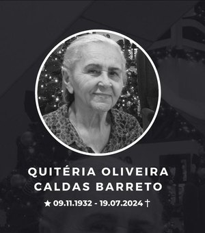 Morre Quitéria Caldas, ex-prefeita de Ibateguara, aos 92 anos