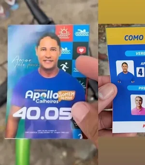 Candidato a vereador distribui santinhos confusos com o nome de JHC e foto de Rafael Brito