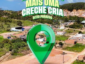Obra da segunda Creche Cria é iniciada no município de Japaratinga