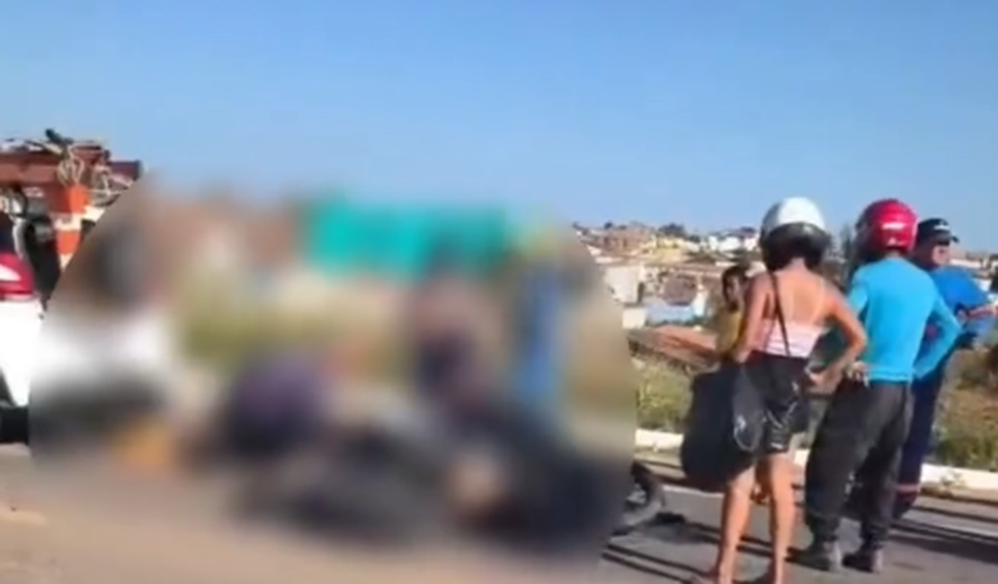 Motociclista fica ferido após colidir na traseira de carro em Palmeira dos Índios