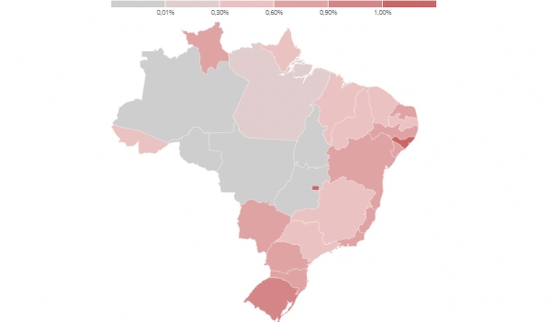 Alagoas é o segundo estado do Brasil com maior percentual de vacinados contra a Covid-19