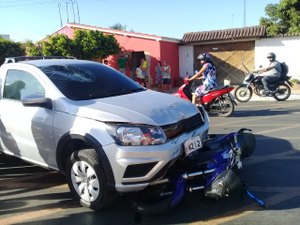 Motociclista fica ferido após acidente de trânsito na AL 115
