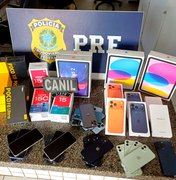 Operação apreende 29 iphones contrabandeados na BR-101 em São Sebastião