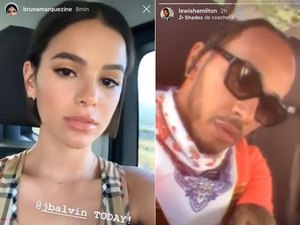 Bruna Marquezine e Lewis Hamilton passam a se seguir no Instagram 