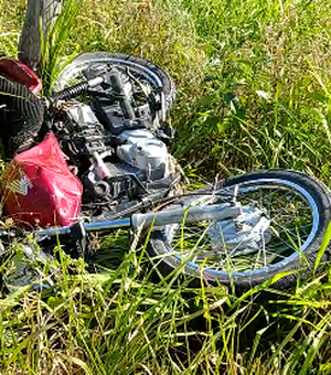 [Vídeo] Motociclista fica ferido em acidente na BR-104 em União dos Palmares