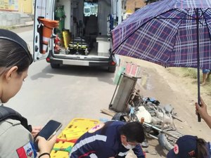 Motociclista fica ferido após se envolver em colisão em Marechal Deodoro