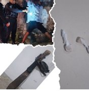 Homem é detido com facão e drogas após ameaçar moradores em Penedo