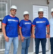 Rafael Brito e prefeito André Bocão visitam obras do Minha Casa Minha Vida, em Marechal Deodoro