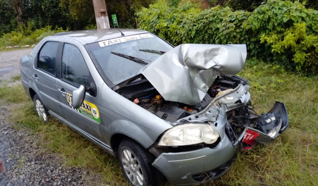 Taxista de São Luís do Quitunde sofre acidente na Alça da Flamenguinha
