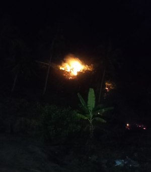 Incêndio em área de vegetação assusta moradores de São Miguel dos Milagres
