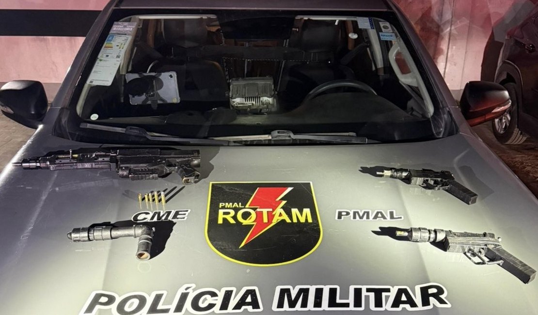 Polícia Militar apreende sete armas em ocorrências registradas em Maceió e no interior